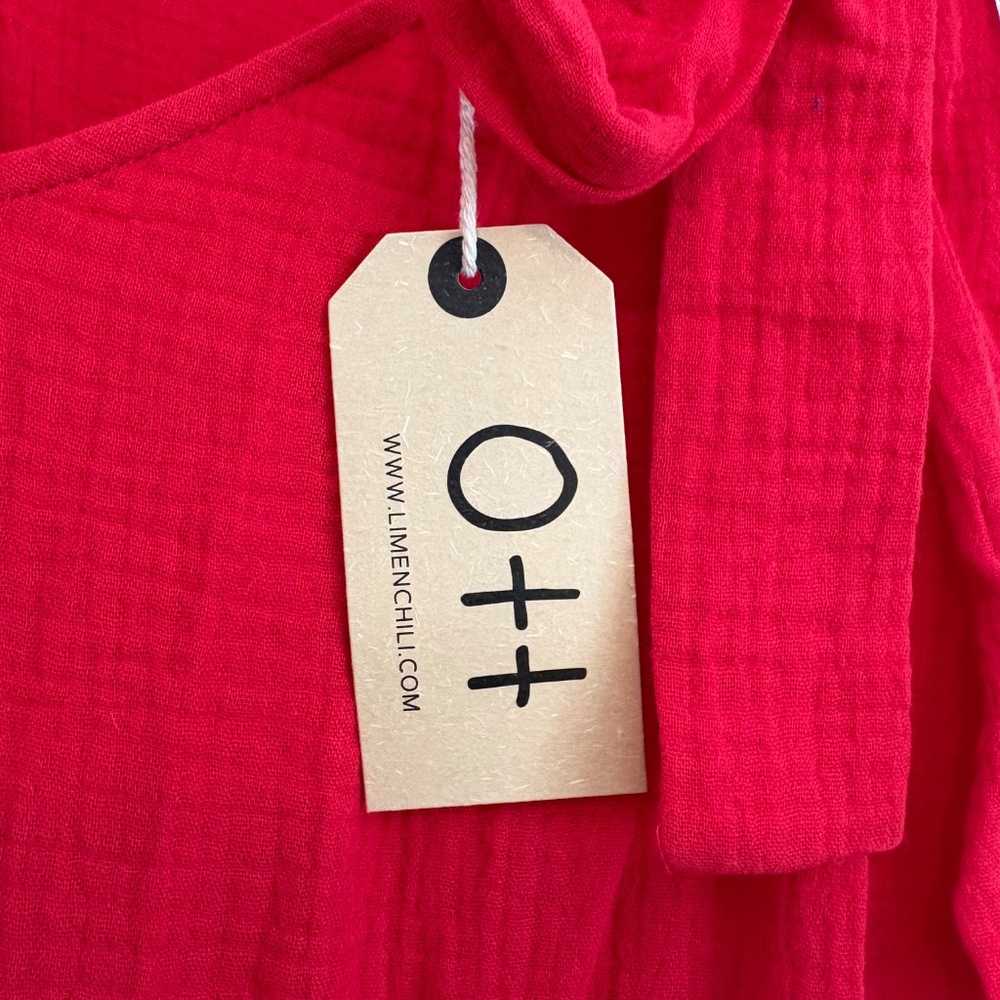 Ott Red White & Blue Gauze Top 3X - Picture 3 of 8